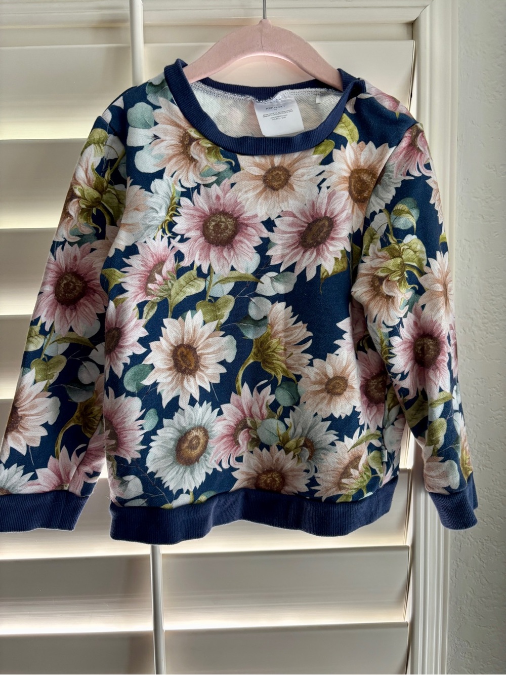 Posh Peanut Navy Floral Sunflower Sweatshirt